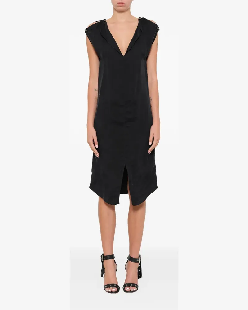 Lanvin Kleid mit tiefem V-Ausschnitt - Schwarz Schwarz