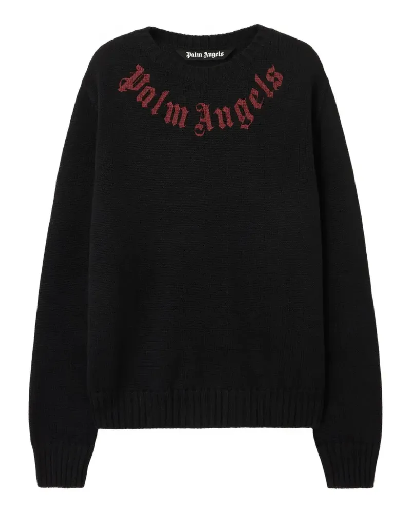 Palm Angels logo-embroidered sweater - Schwarz Schwarz