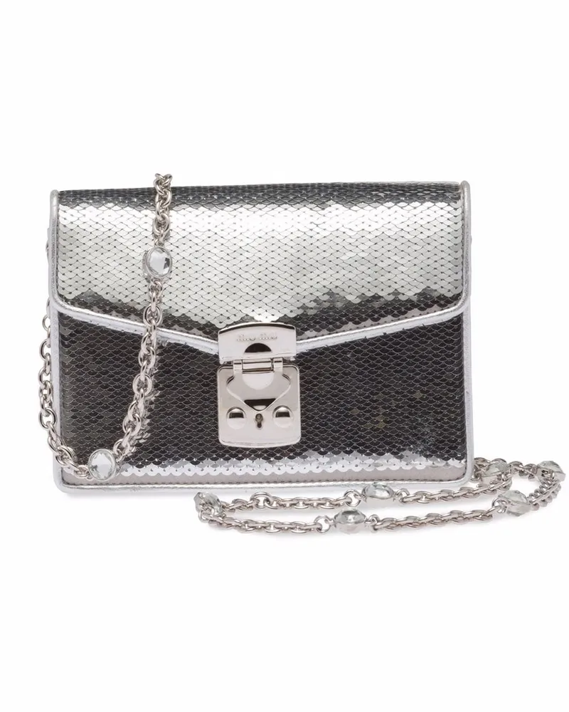 Miu Miu Confidential Handtasche Silber