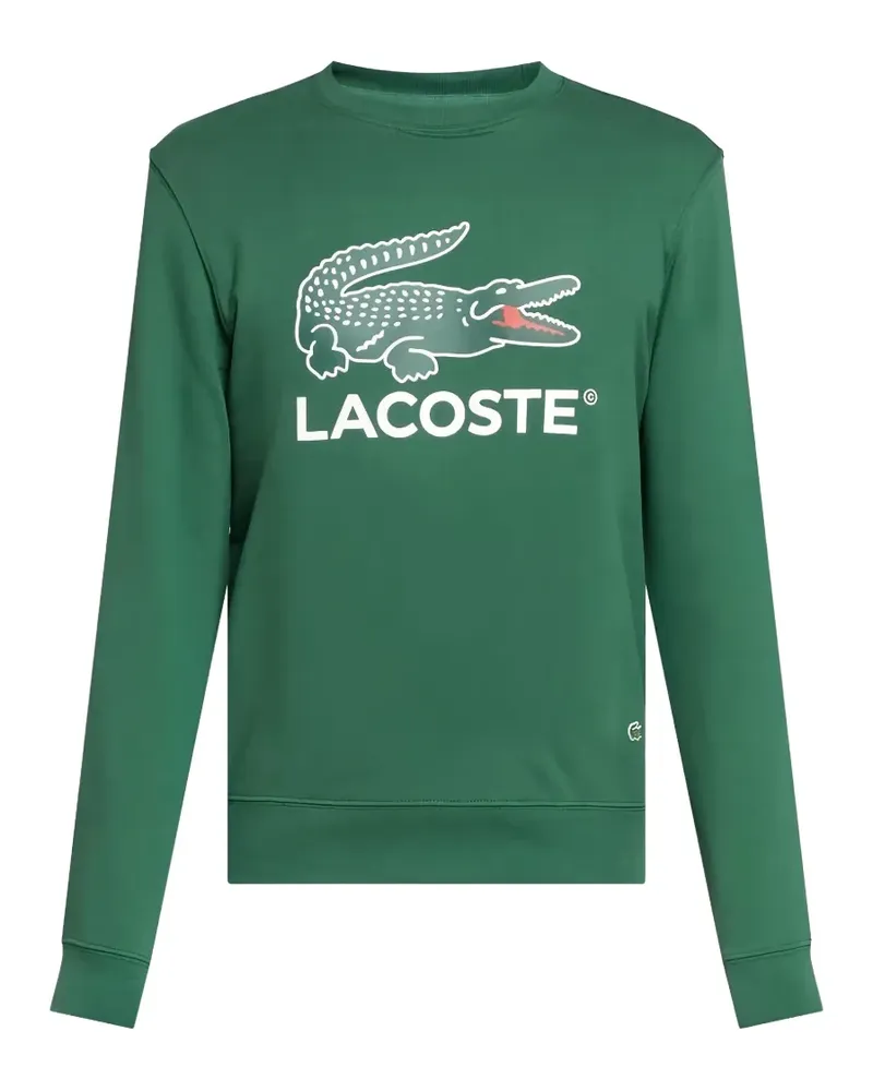 Lacoste logo-print crew-neck sweatshirt - Grün Grün