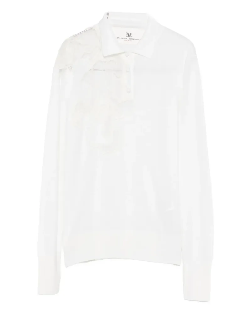 Ermanno Scervino Poloshirt mit Spitze - Weiß Weiß