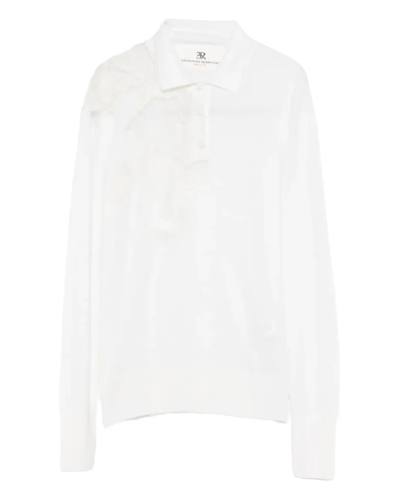 Ermanno Scervino Poloshirt mit Spitze - Weiß Weiß
