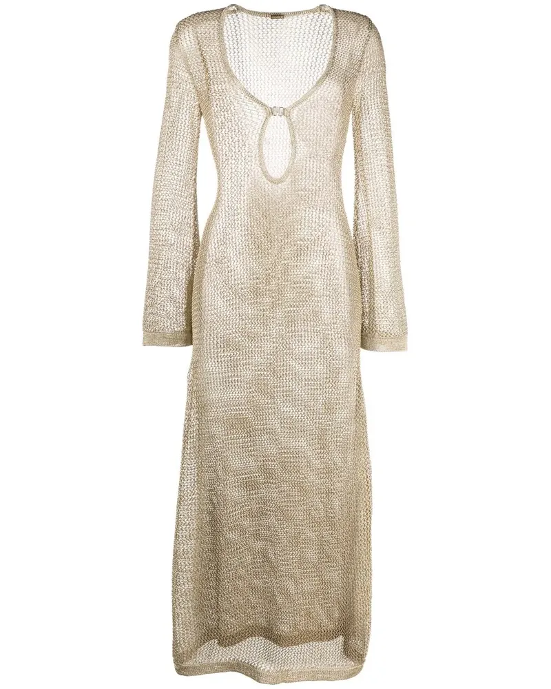 Dodo Bar Or Metallisches Netzkleid - Gold Gold