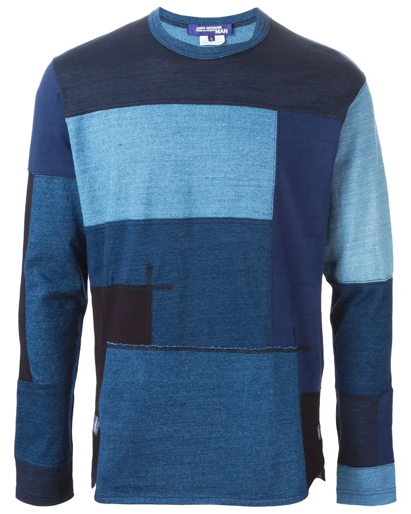 Junya Watanabe Pullover im Patchwork-Stil - Blau Blau