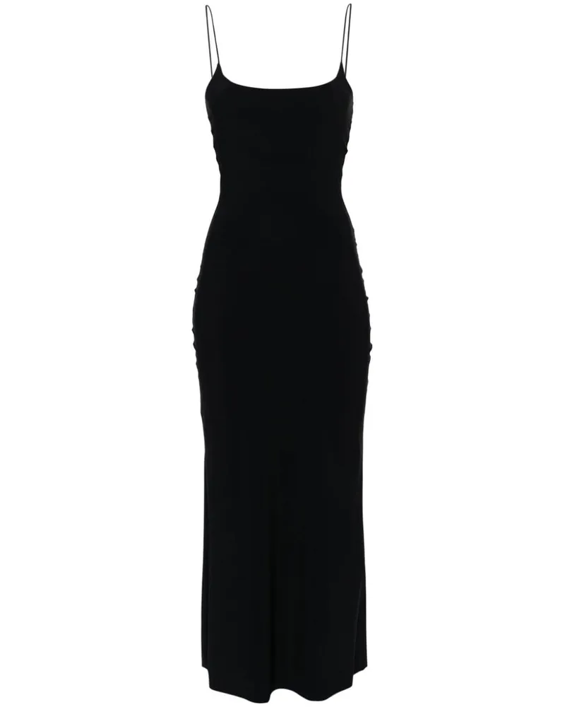 Maison Margiela Maxikleid mit Nummern-Print - Schwarz Schwarz