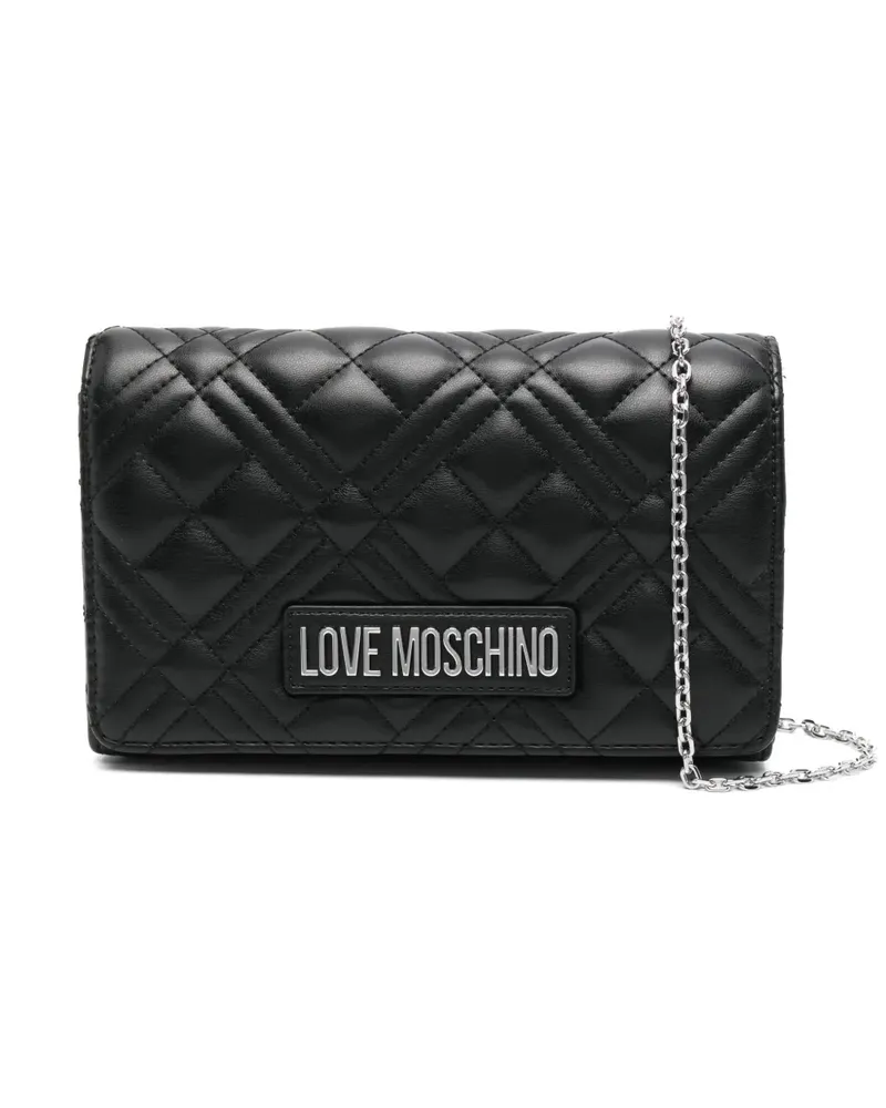 Moschino Gesteppte Umhängetasche aus Faux-Leder - Schwarz Schwarz