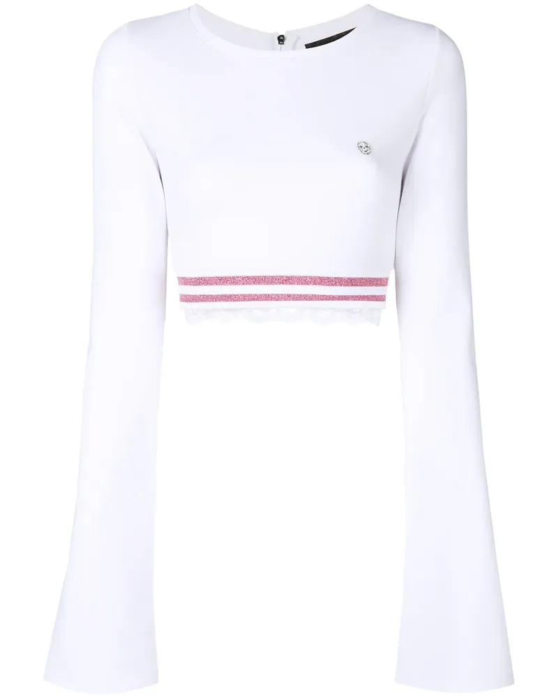 Philipp Plein Run The World' Oberteil - Weiß Weiß