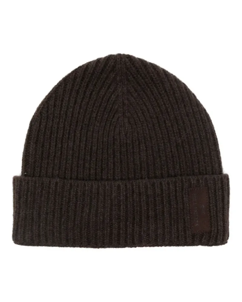 Paul & Shark Gerippte Beanie - Braun Braun