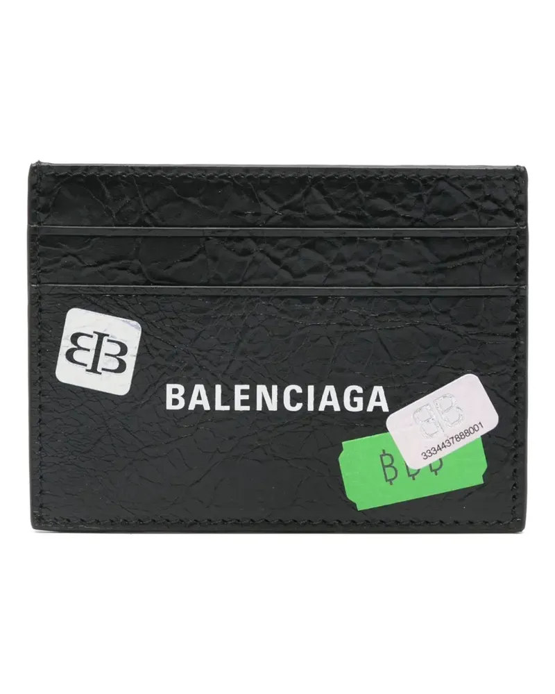 Balenciaga Kartenetui mit Logo-Schild - 1084 BLACK MULTICOLOR 1084