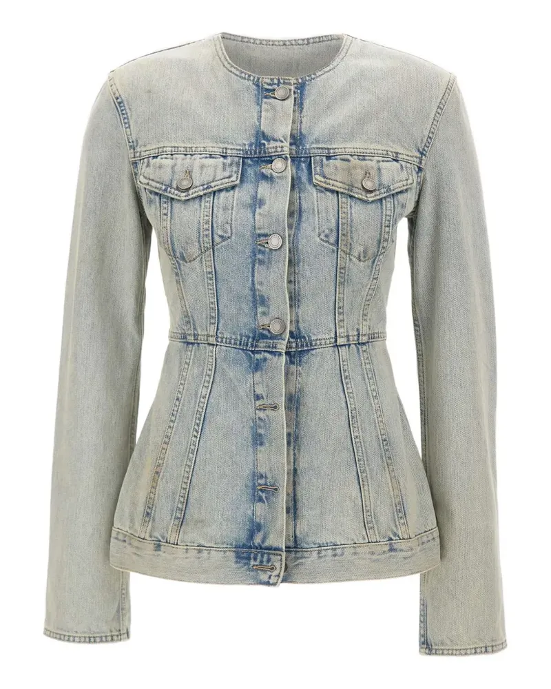 Haikure chest-pocket denim jacket - Blau Blau