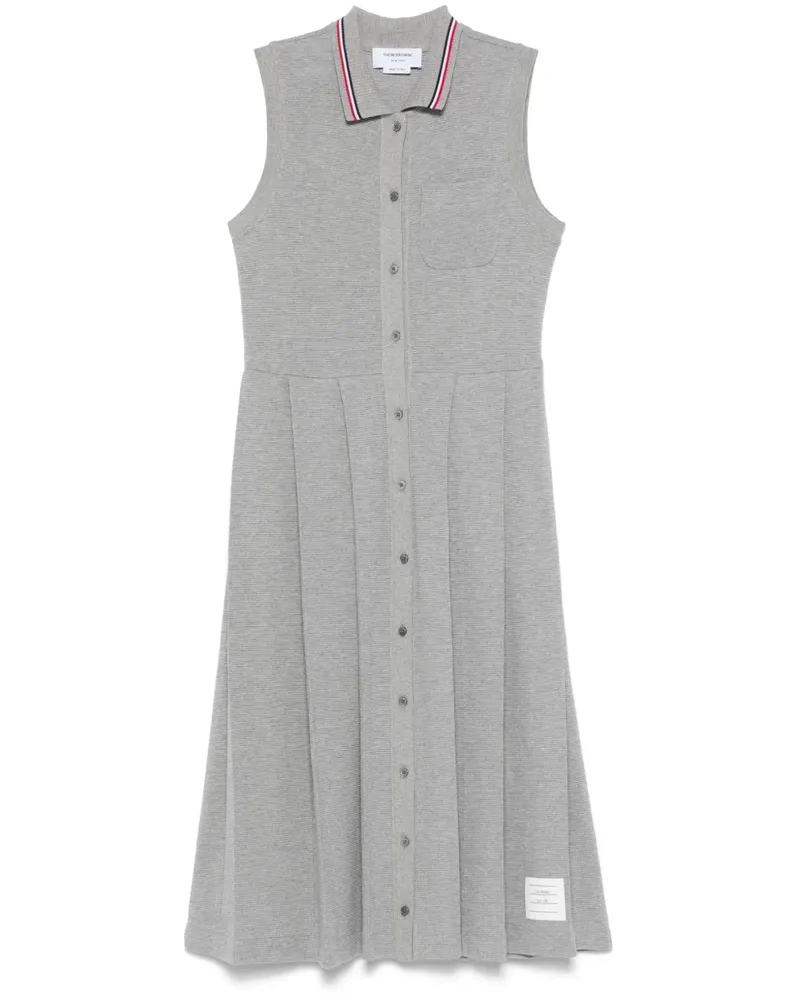 Thom Browne Midikleid mit RWB-Streifen - Grau Grau