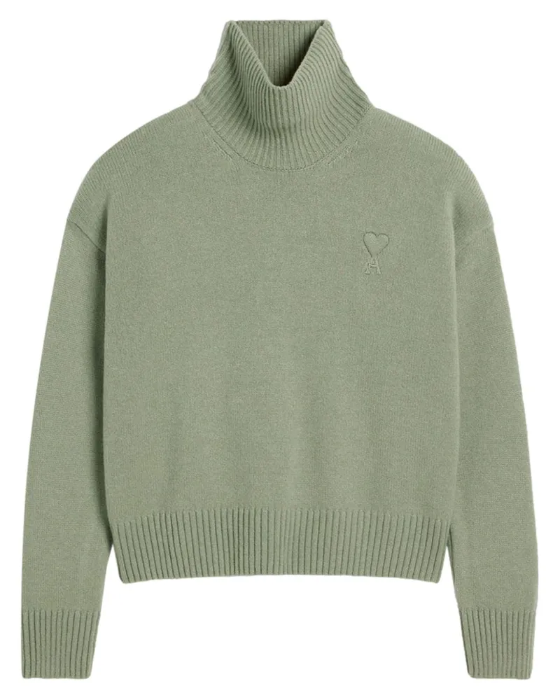 AMI Paris Ami de Coeur Pullover aus Woll-Kaschmirgemisch - Grün Grün