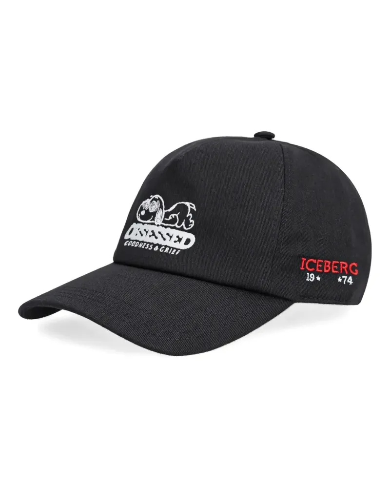 Iceberg embroidered-graphic baseball cap - Schwarz Schwarz