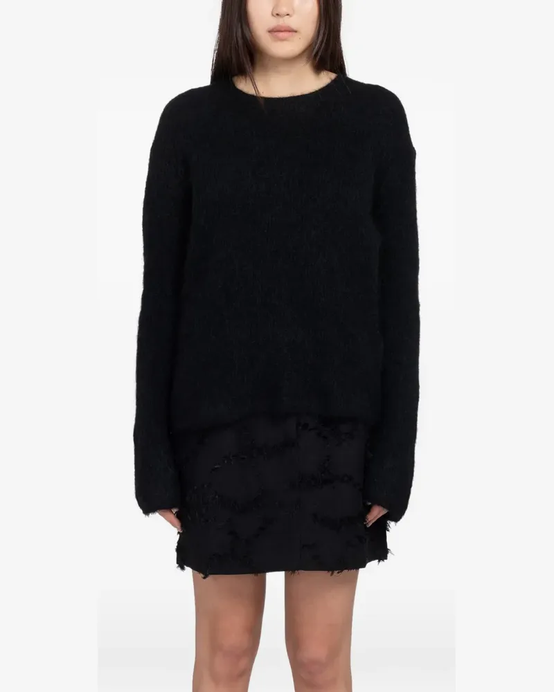 Minimum Calaha brushed-knit jumper - Schwarz Schwarz