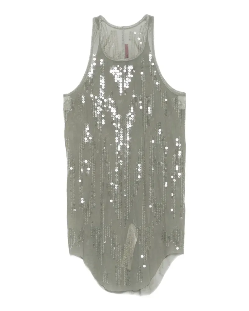 Rick Owens Lilies Oberteil mit Paillettenverzierung - Grün Grün