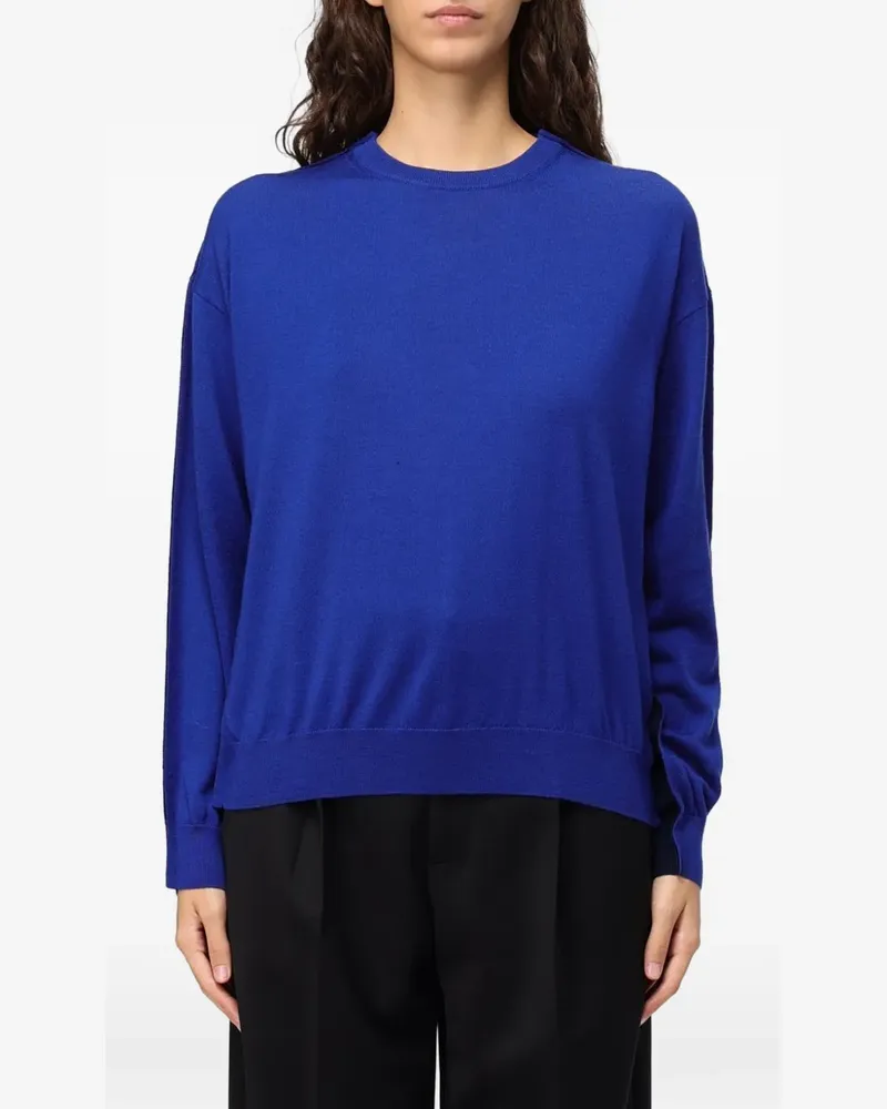 TELA Pullover mit Kontrasteinsatz - Blau Blau