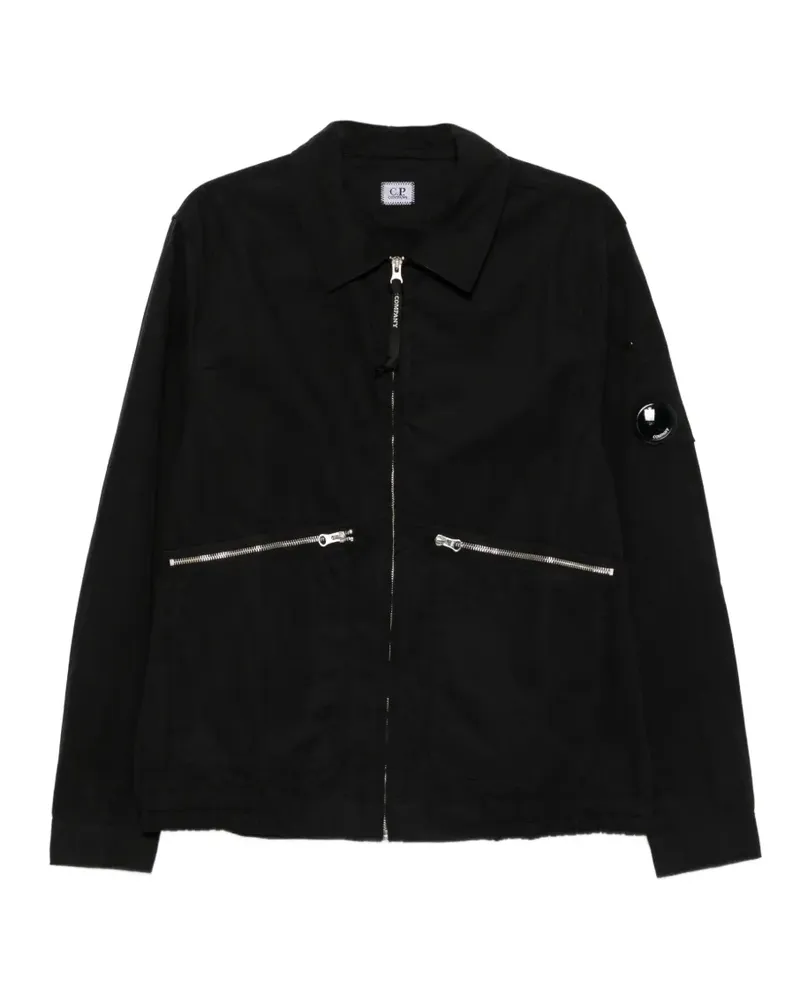 C.P. Company Micro -Reps lens-detail zip-up shirt jacket - Schwarz Schwarz