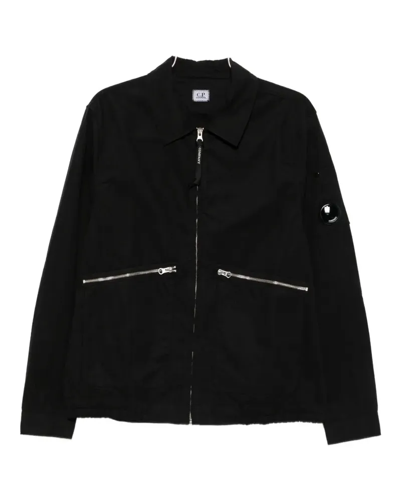 C.P. Company Micro -Reps lens-detail zip-up shirt jacket - Schwarz Schwarz