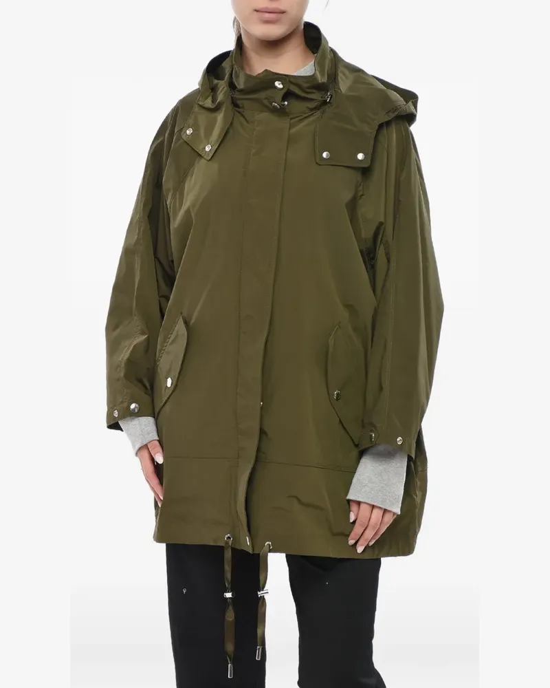 Woolrich detachable-hood zip-up jacket - Grün Grün