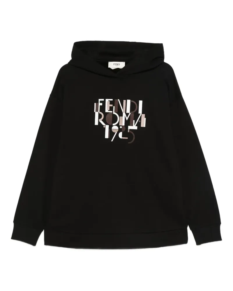 Fendi Hoodie mit Logo-Print - Schwarz Schwarz
