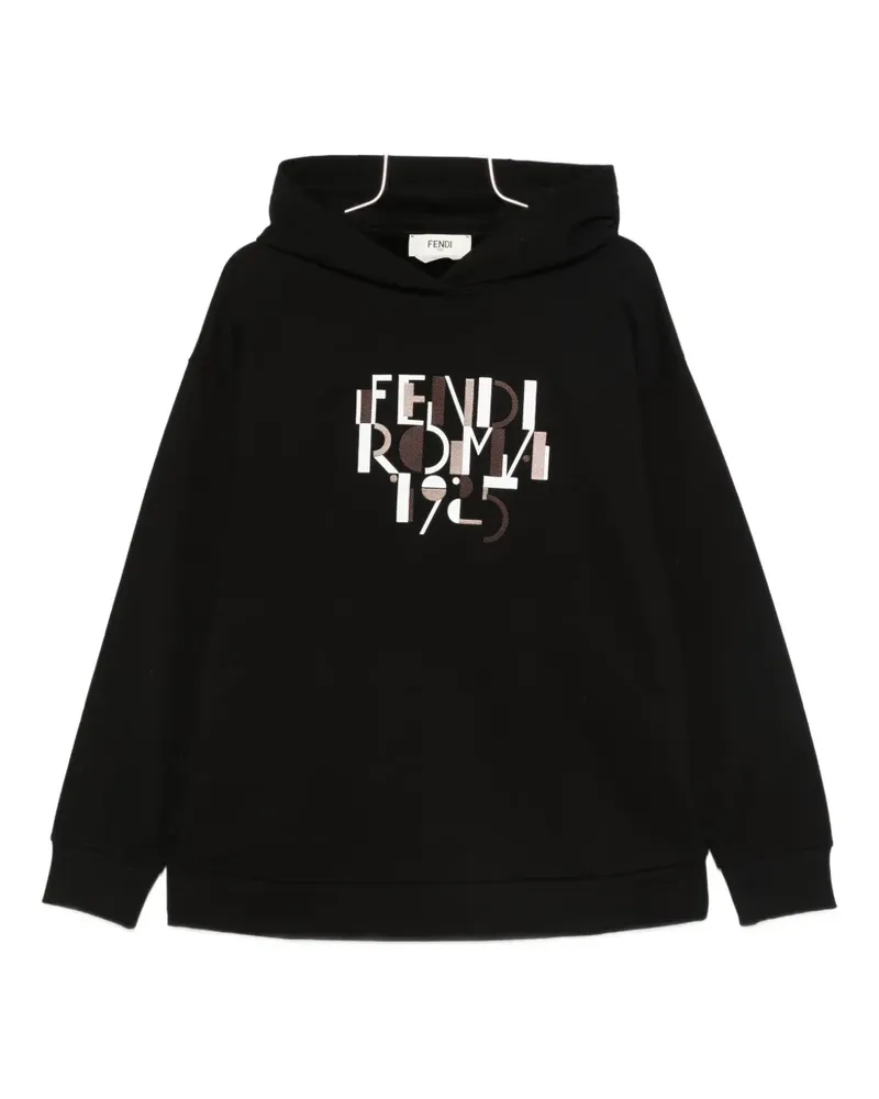 Fendi Hoodie mit Logo-Print - Schwarz Schwarz