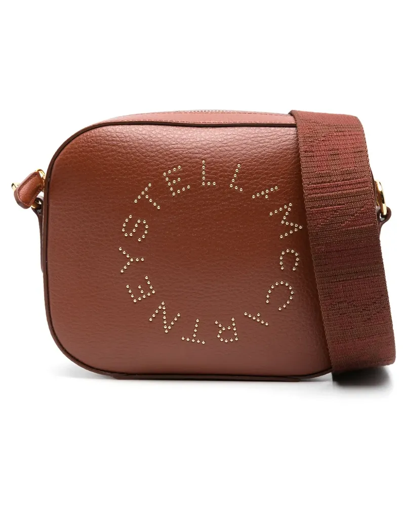 Stella McCartney Schultertasche mit Logo - Braun Braun