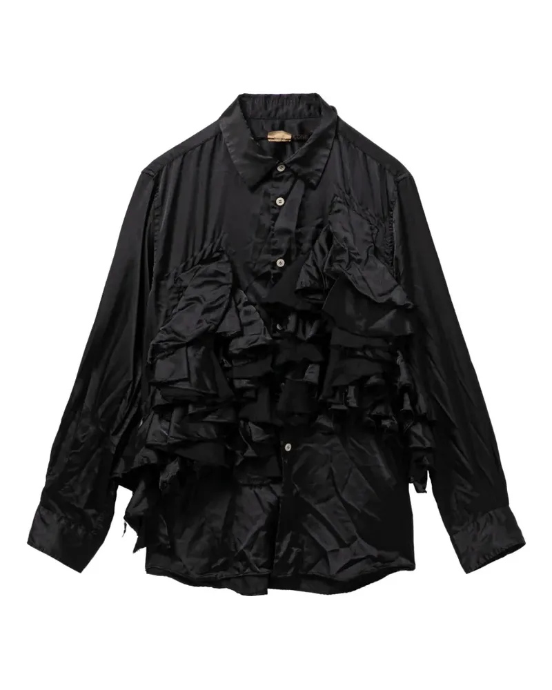 Comme des Garçons Gerüschter Midirock - Schwarz Schwarz