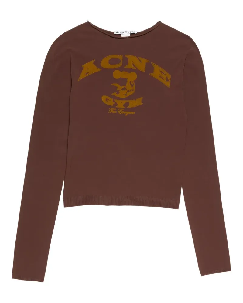 Acne Studios Pullover mit Gym-Print - Braun Braun