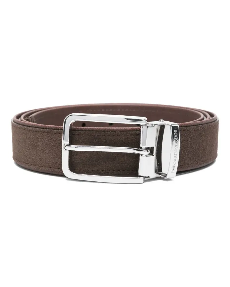 Emporio Armani Gürtel mit eckiger Schnalle - Braun Braun