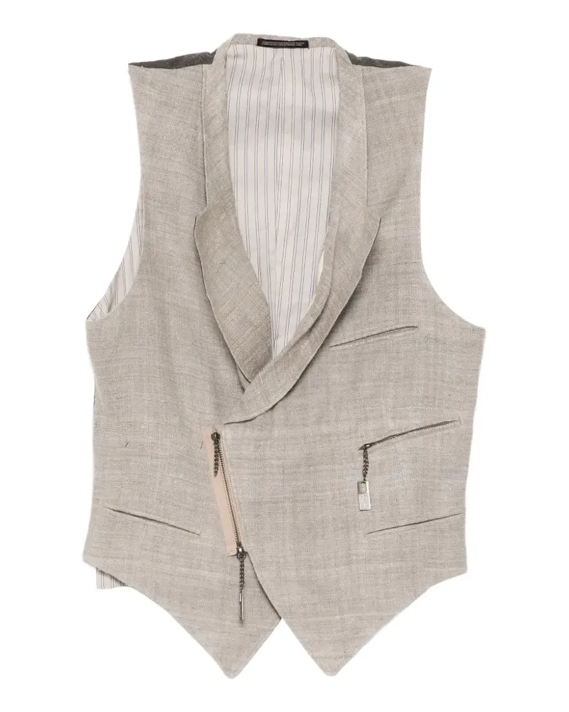 Yohji Yamamoto Weste aus Seide - Nude Nude