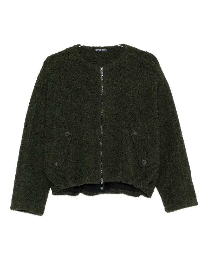Hannes Roether zip-front button-detail jacket - Grün Grün