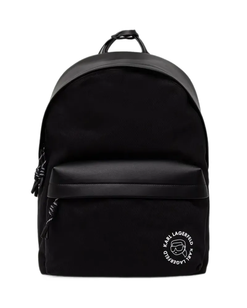 Karl Lagerfeld Rucksack mit Logo-Print - Schwarz Schwarz