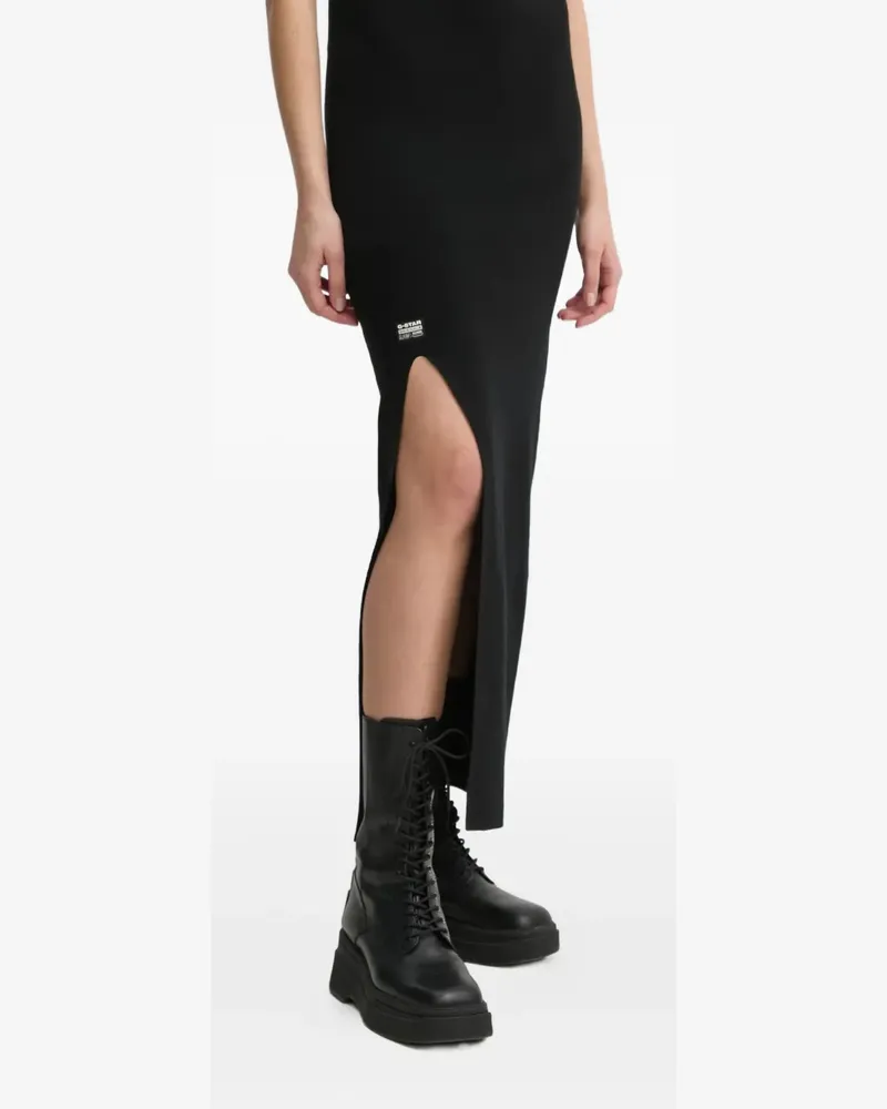 G-STAR RAW high-neck side-slit dress - Schwarz Schwarz