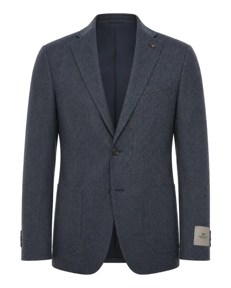 Corneliani single-breasted patch-pocket blazer - Blau Blau