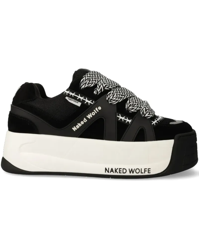 Naked Wolfe Sneakers mit Plateau - Schwarz Schwarz