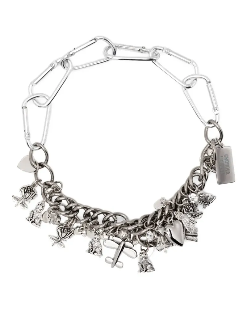 CHOPOVA LOWENA Halskette mit Karabinerhaken - Silber Silber