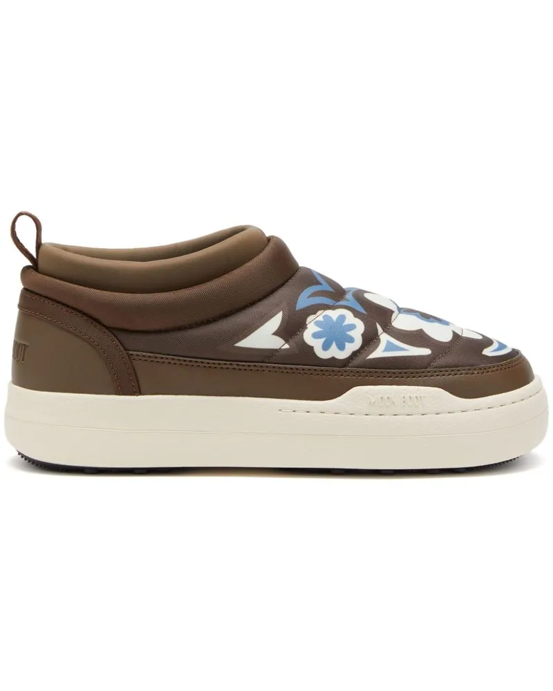 Moon Boot Park Sneakers mit Print - Braun Braun