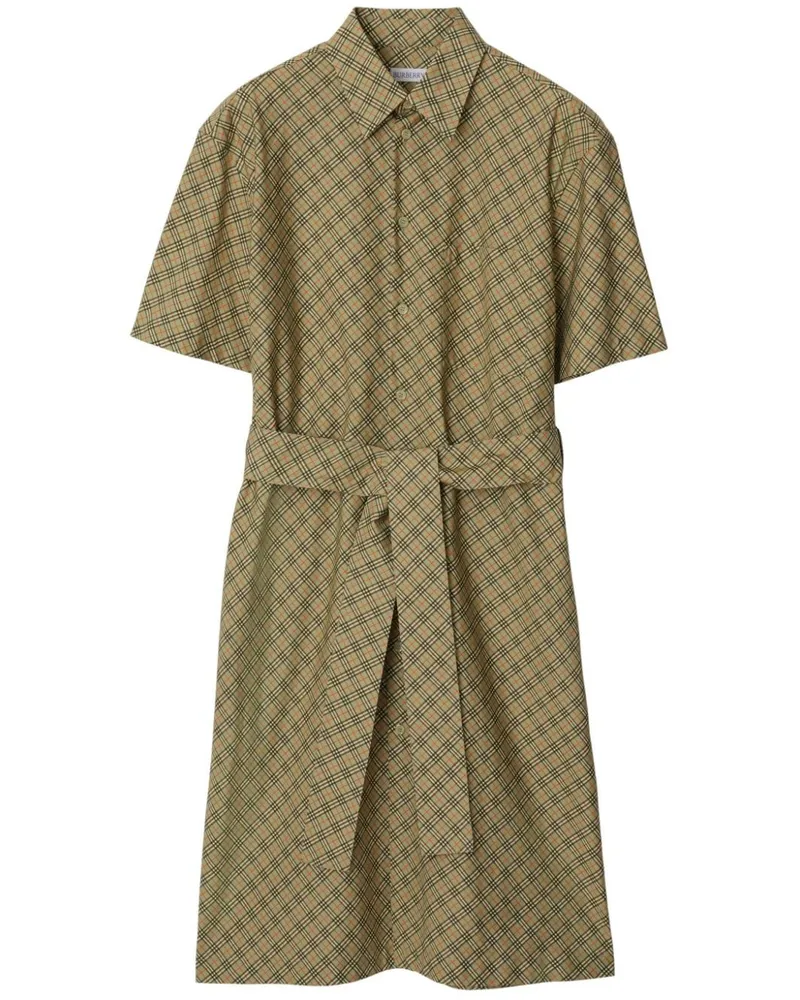 Burberry Kariertes Hemdkleid - Grün Grün