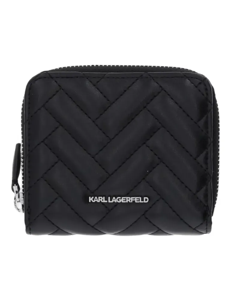 Karl Lagerfeld K/BRICK quilted wallet - Schwarz Schwarz