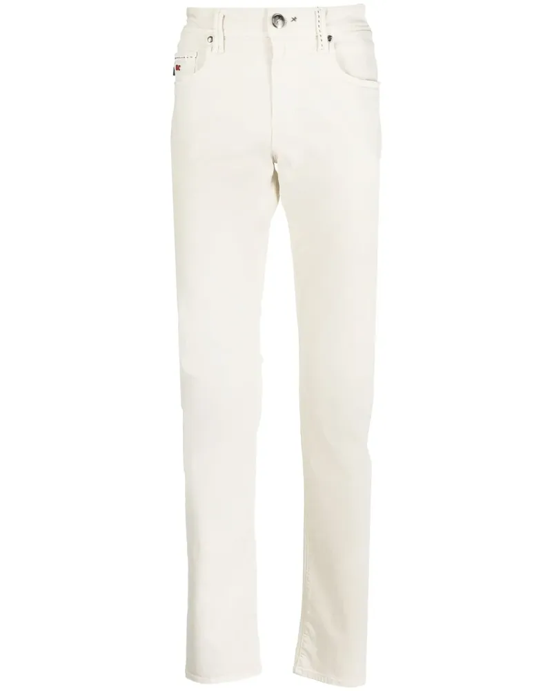 Tramarossa Slim-Fit-Jeans mit Logo-Stickerei - Nude Nude