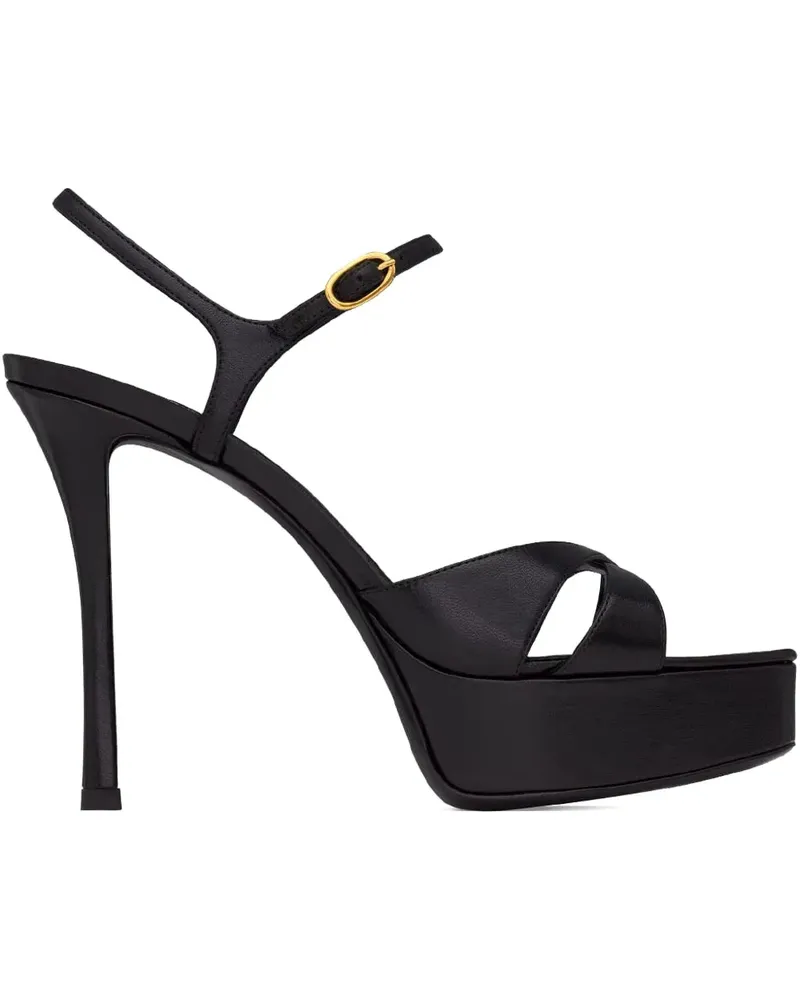Saint Laurent Debbie Plateau-Sandalen 85mm - Schwarz Schwarz