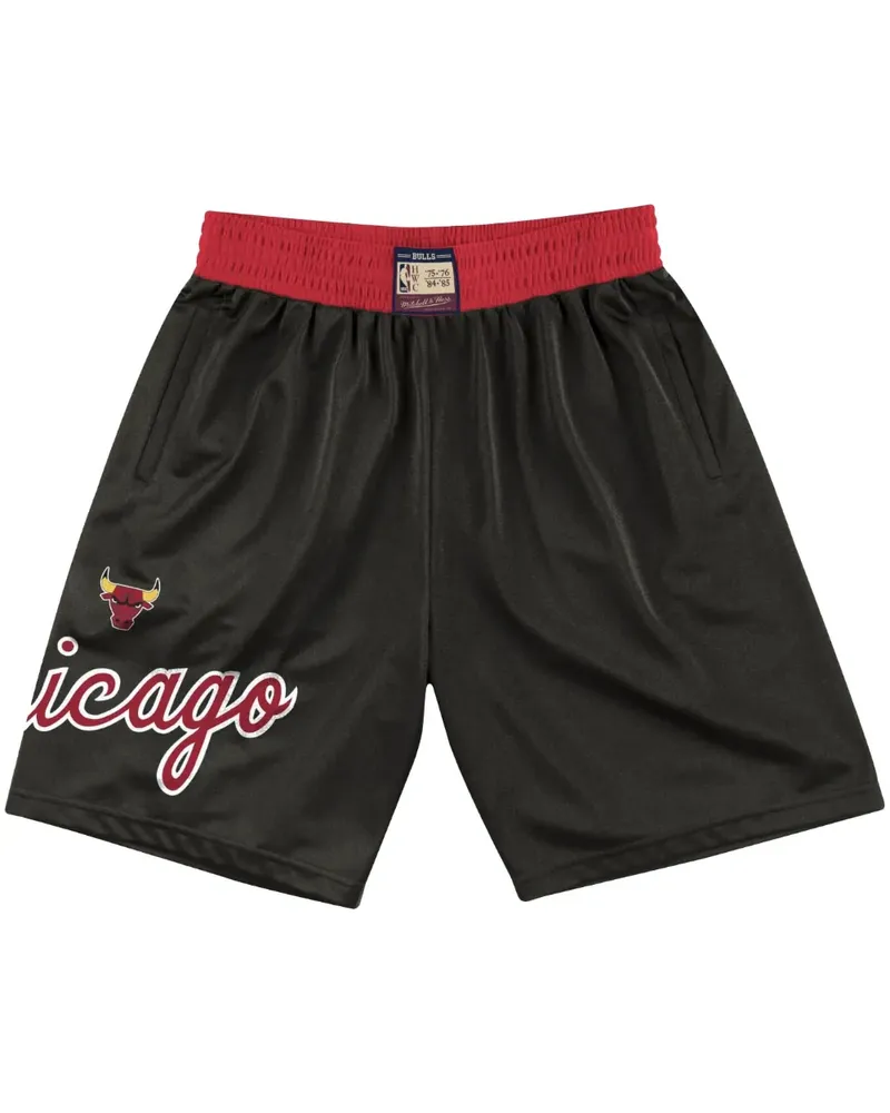 Mitchell & Ness NBA Chicago Bulls 1975 Team Heritage Shorts - Schwarz Schwarz