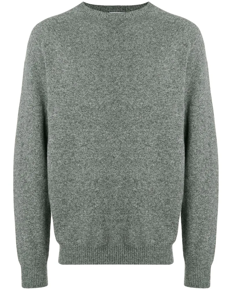 Sunspel Melierter Pullover - Grau Grau