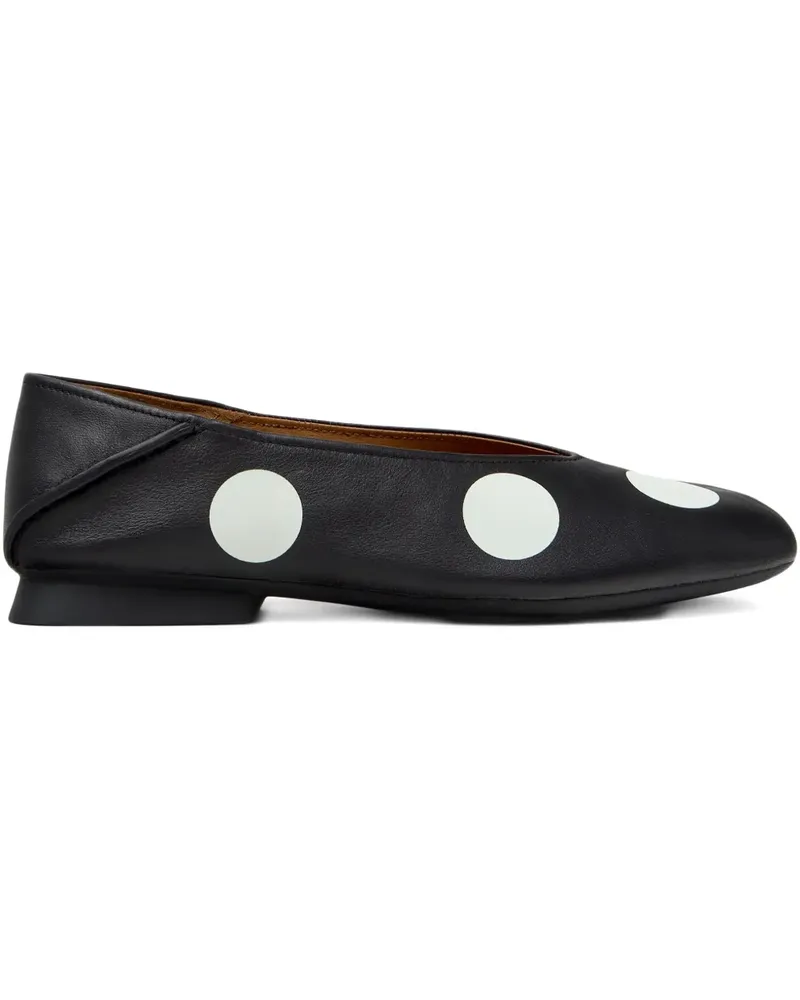 Camper Casi Myra polka-dot leather ballerinas - Schwarz Schwarz