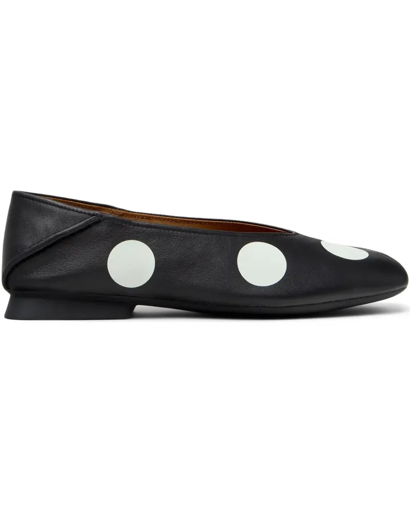 Camper Casi Myra polka-dot leather ballerinas - Schwarz Schwarz