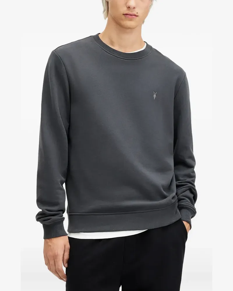 AllSaints Raven embroidered-detail sweatshirt - Grau Grau