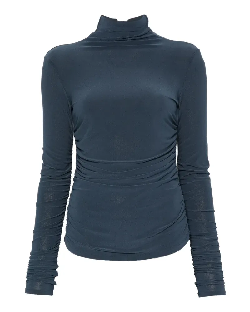 Patrizia Pepe Top mit Stehkragen - Blau Blau