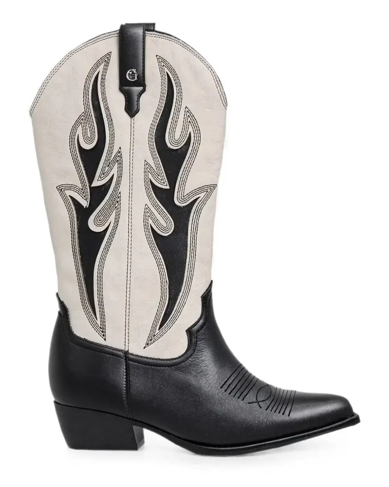 Guess Cowboystiefel mit Einsätzen - Schwarz Schwarz