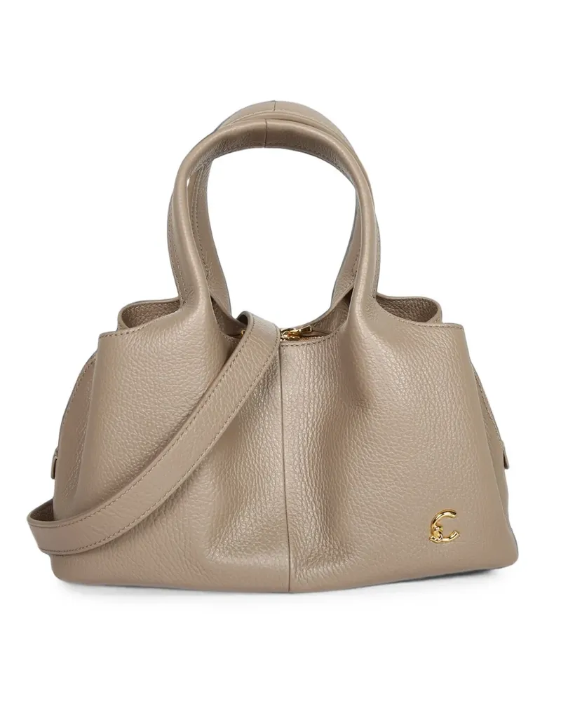 Coccinelle Tote Bag aus gekörntem Leder - Nude Nude