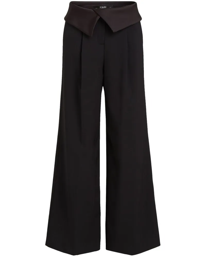 Karl Lagerfeld KL Studio Wide-Leg-Hose - Schwarz Schwarz